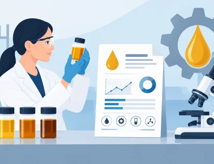 Qué incluye un certificado de análisis de lubricante
